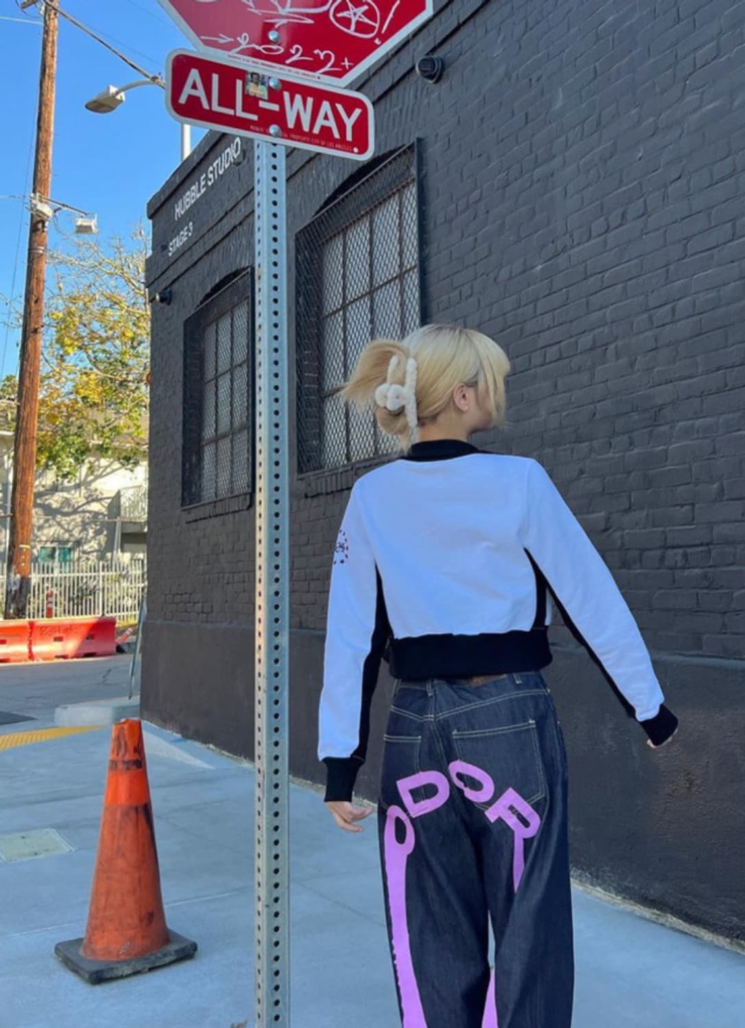 르세라핌 은채 착용) Odor logo drop pants (pk)  상품이미지2