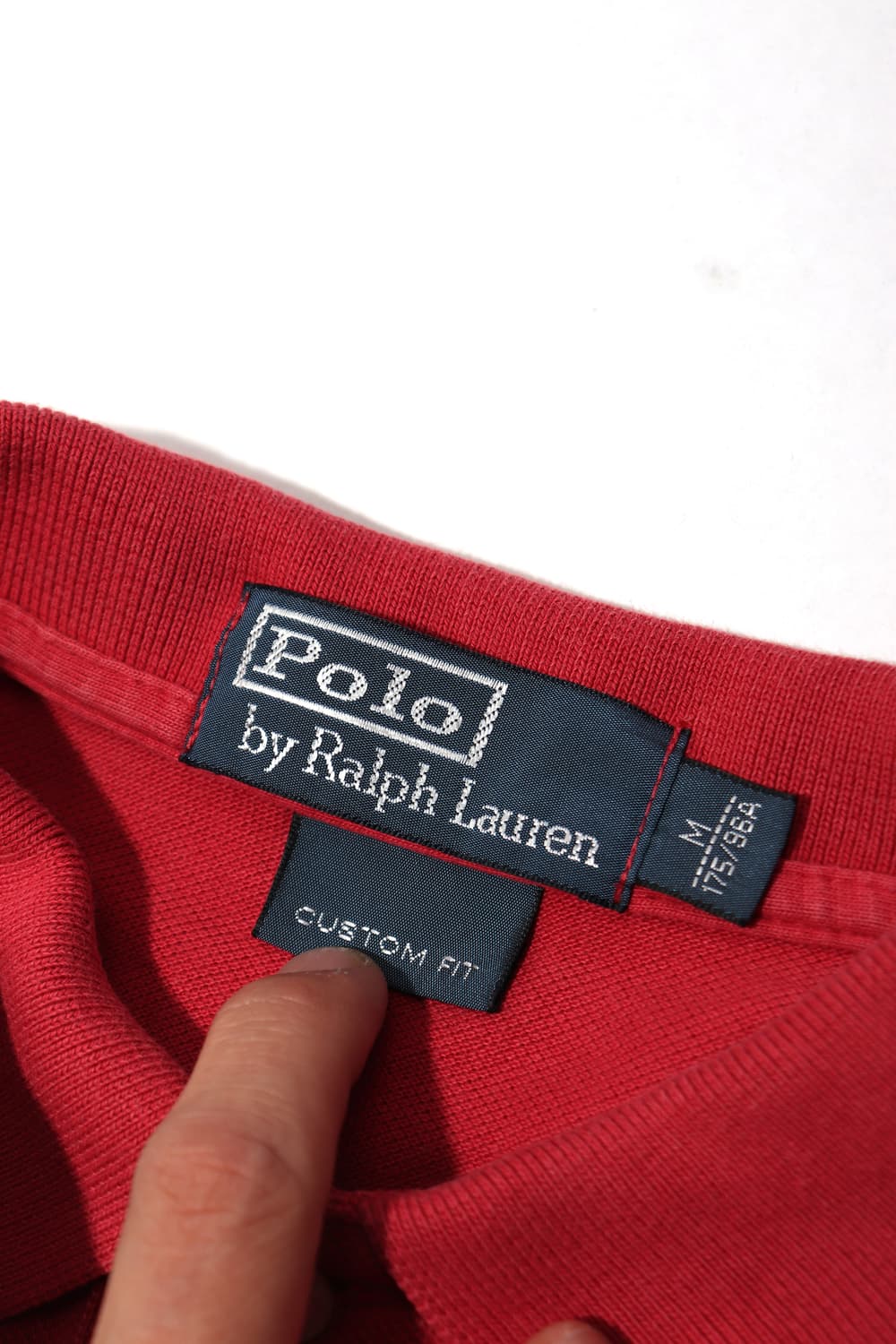 POLO RALPH LAUREN 다홍 커스텀핏 폴로 카라티 size M 상품이미지4