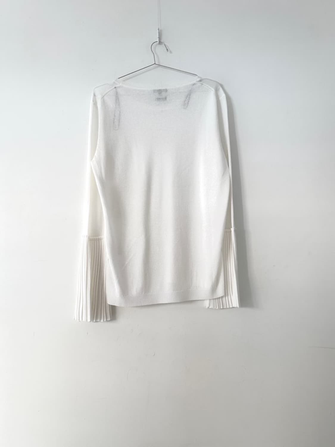 MASSIMO DUTTI pleats detail knit / white 상품이미지3