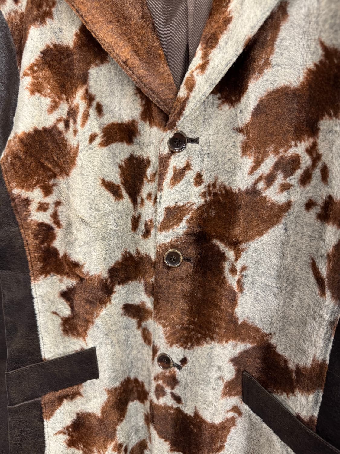 토네이도 마트 카우 패턴 블레이저 가죽자켓 상품이미지2