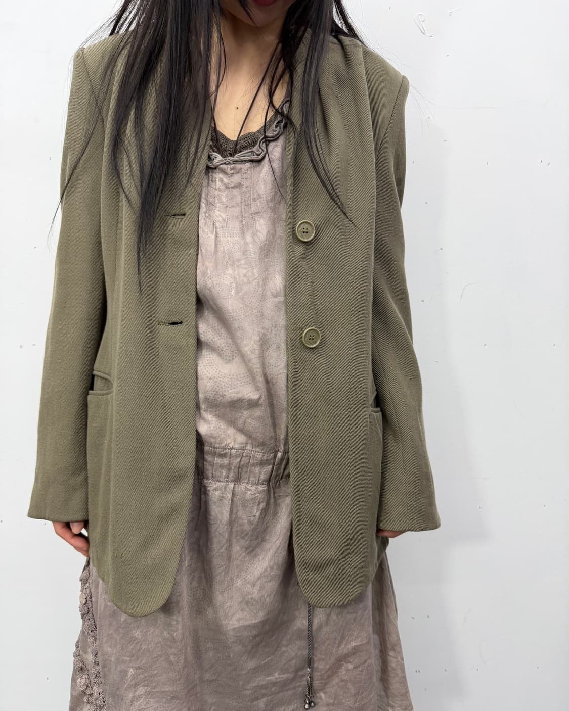 early 90s) Soft Tailored Collarless Jk 상품이미지3