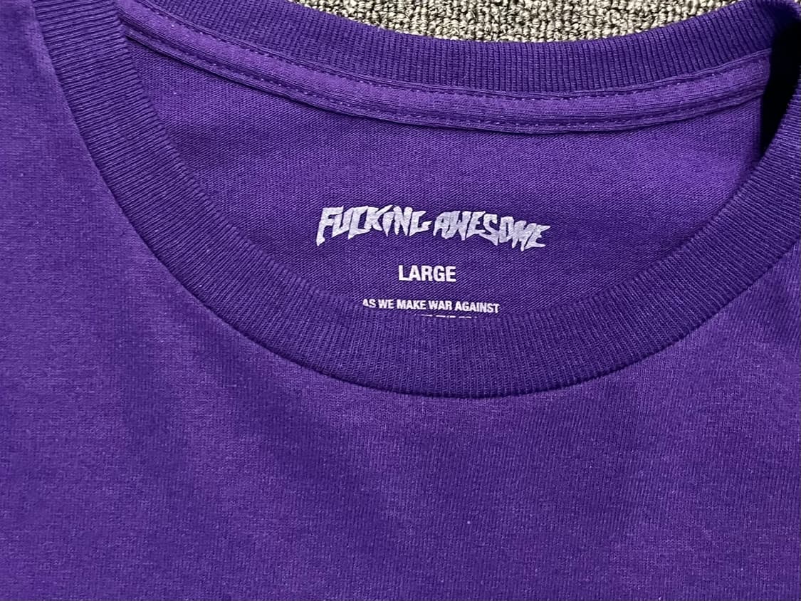 [100] Fucking Awesome 퍼플 반팔티 L  상품이미지3