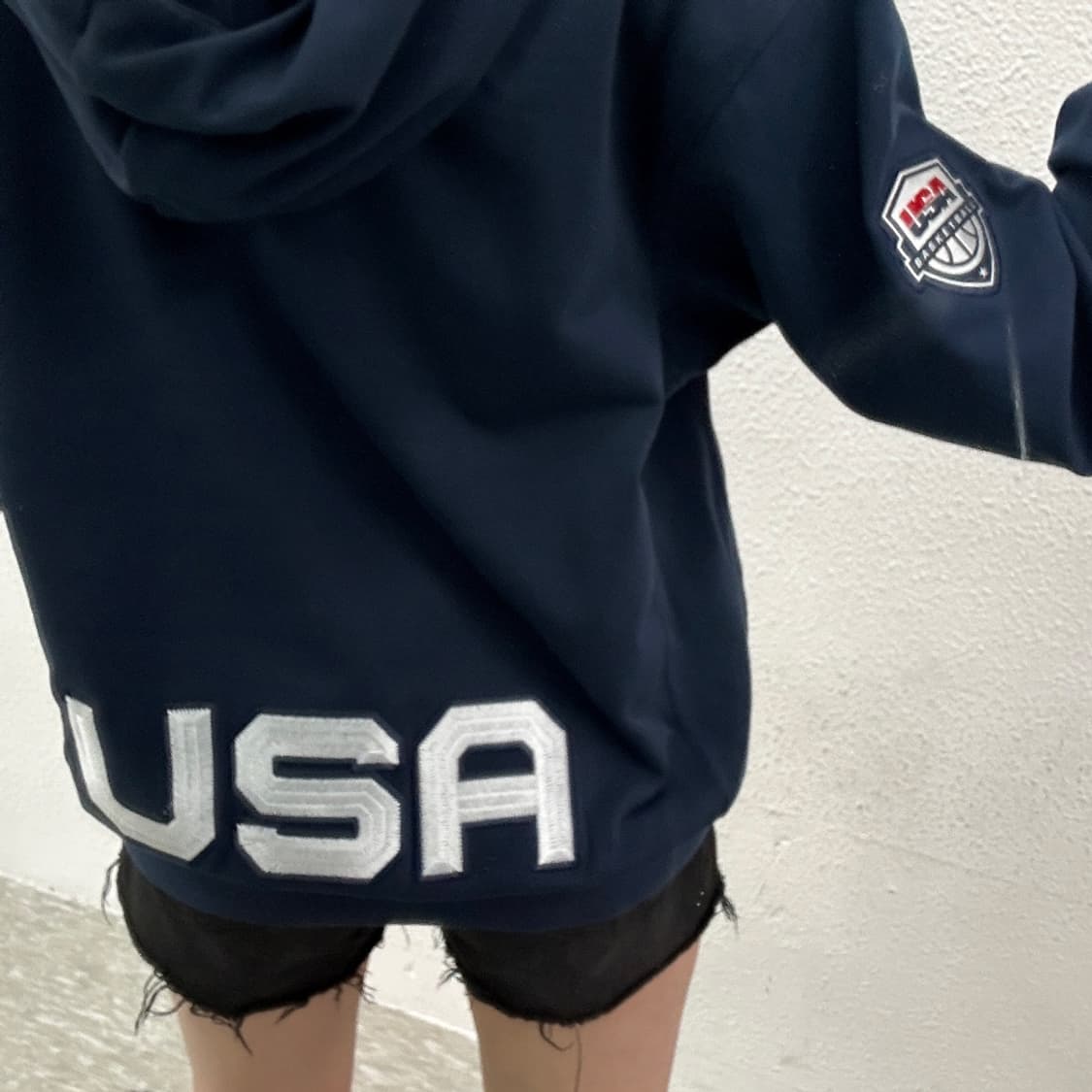 나이키 성조기 네이비 후드 M 상품이미지2