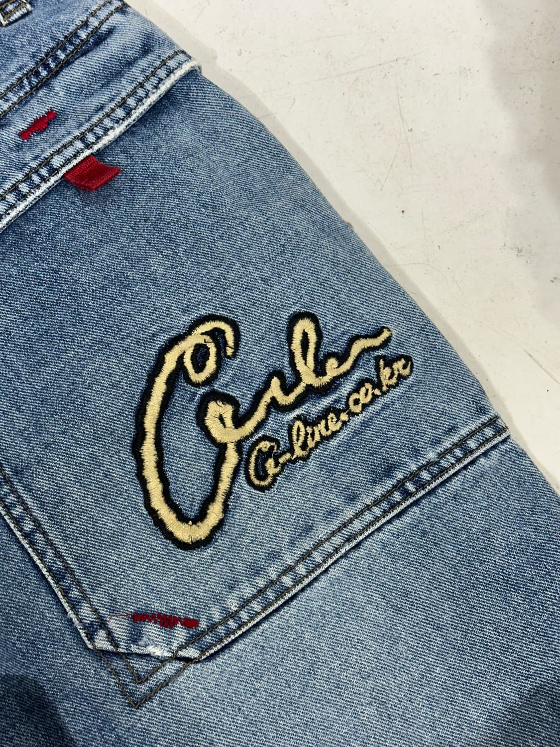 일본 빈티지 연청 C&J 카펜터 워크 데님 팬츠 자수 청바지  상품이미지6