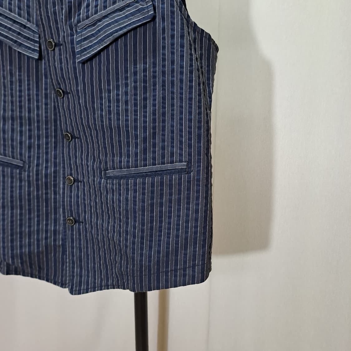 (택포) 이스트로그 이태리 원단 스트라이프 베스트 M B668 상품이미지4