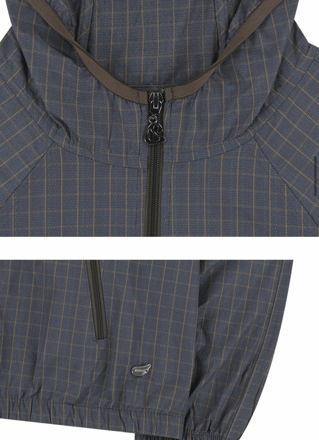 코이세이오 체크 윈드브레이커 퍼플 상품이미지3