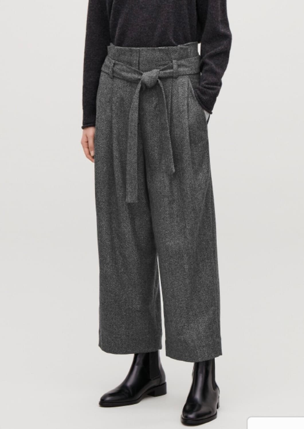 Cos 벨티드 울 트라우저 차콜 32 상품이미지1