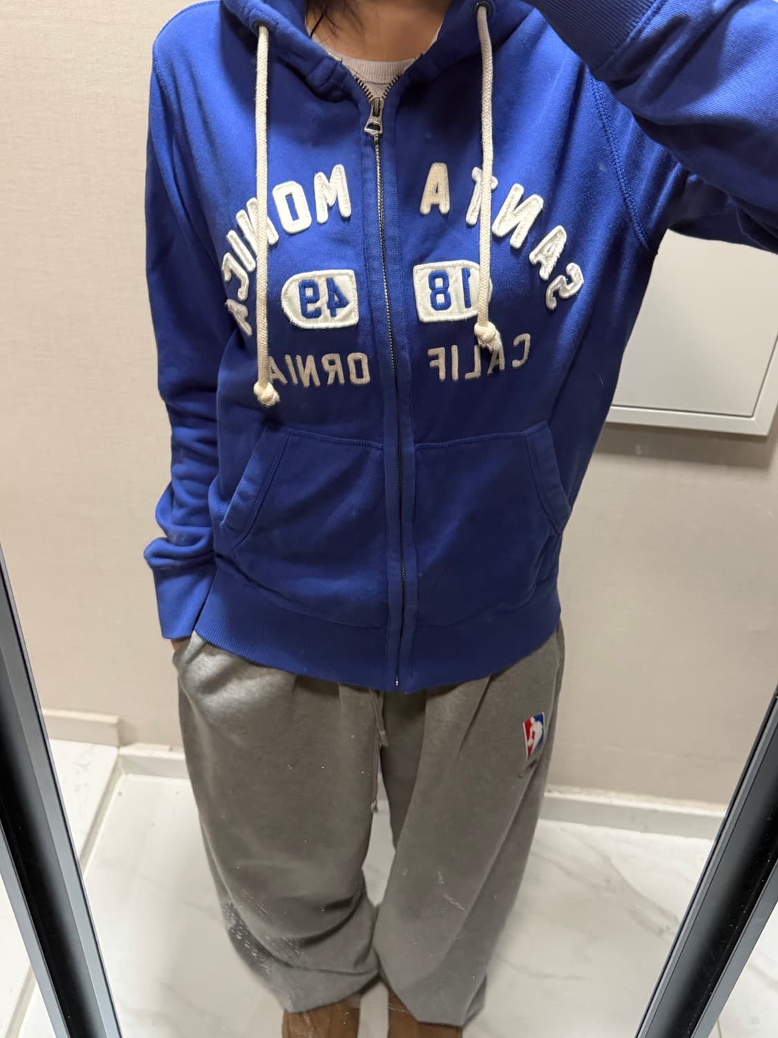 후아유 블루 후드집업 s 상품이미지1