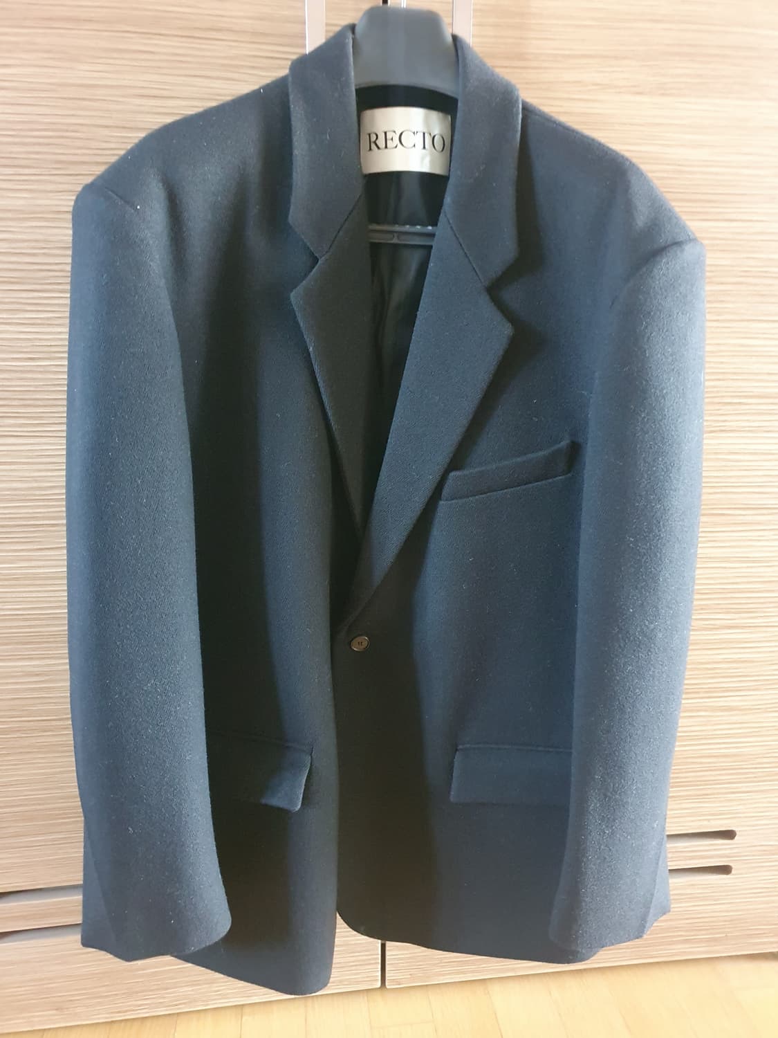 L) 렉토 오버사이즈 울 자켓 블랙 상품이미지3