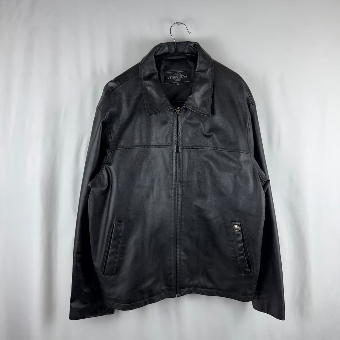 100)VITANUOVA 각인 포켓 양가죽 자켓 상품이미지2