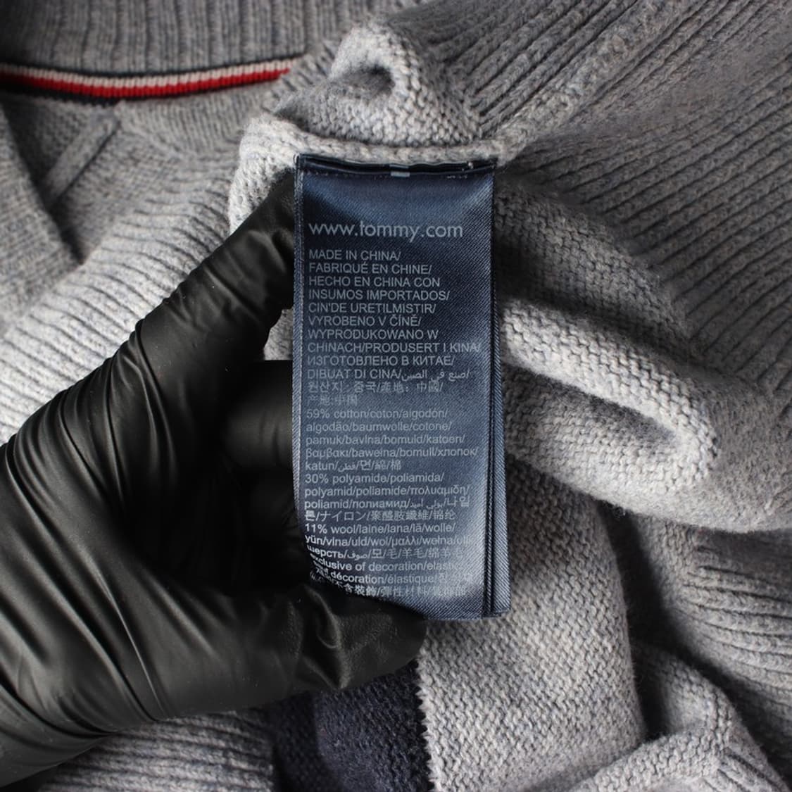 타미힐피거 시그니처 배색 라운드 니트 XL 상품이미지7