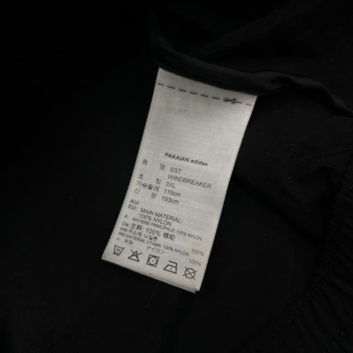 아디다스 화이트라인 블랙 후드 바람막이 3XL 상품이미지8