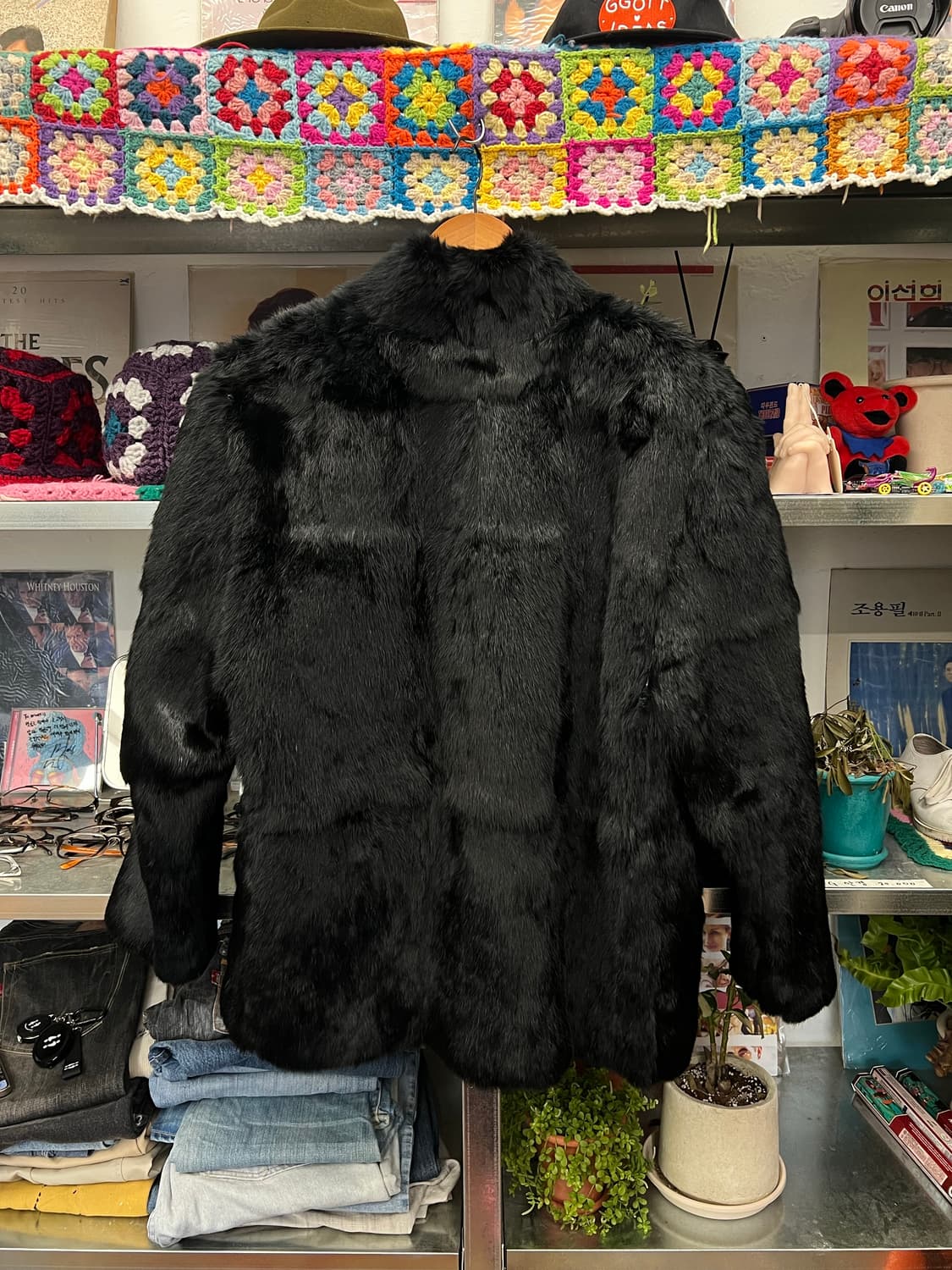 Vintage Black Fur Jacket   상품이미지2