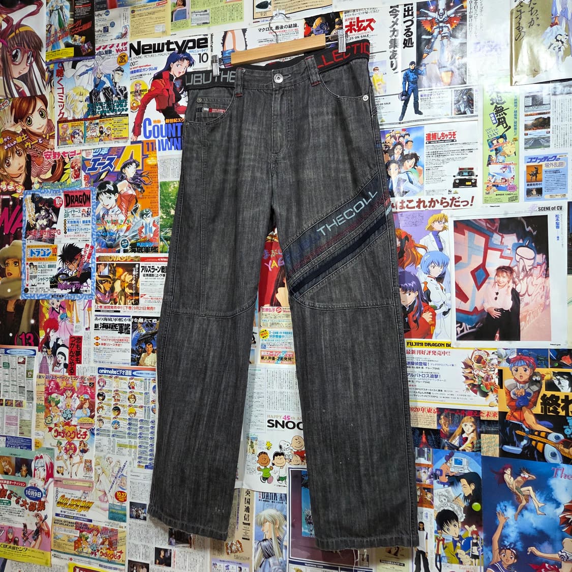 후부 올드스쿨 풀 밴드 그레이 와이드 오버핏 팬츠 상품이미지2