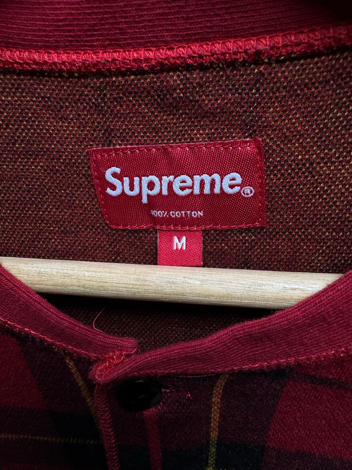 Supreme Checkerd Henryneck Longsleeve 상품이미지2