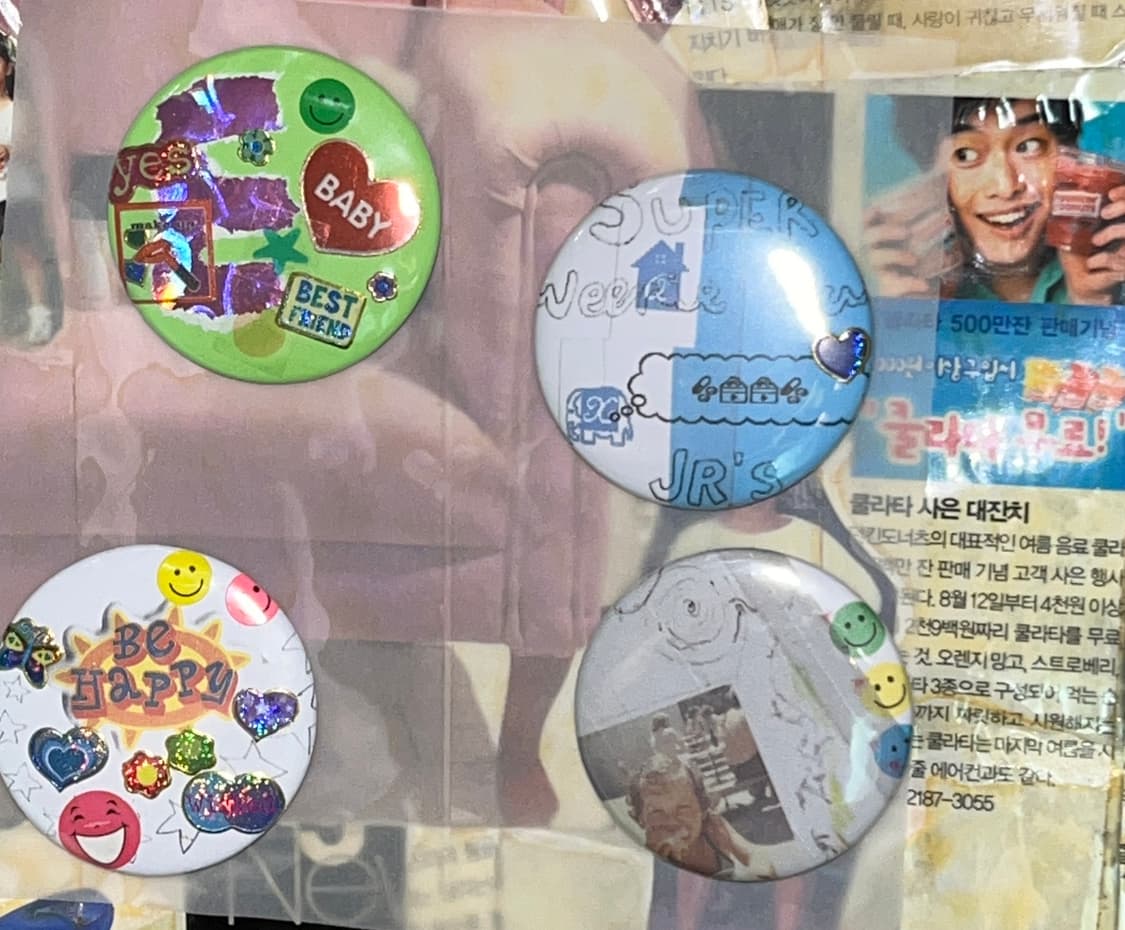 뱃지 핀버튼 브로치 { 4𝔢𝔞-1𝔰𝔢𝔱 } 상품이미지3