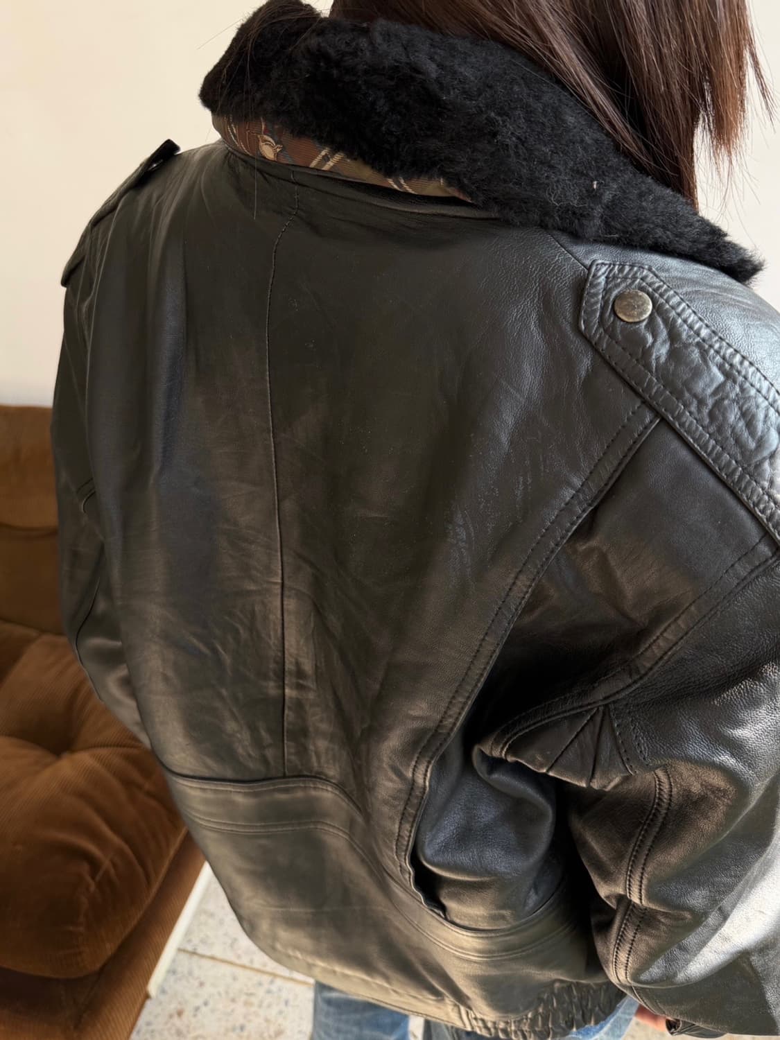 리얼레더 양가죽 봄버 자켓 상품이미지5