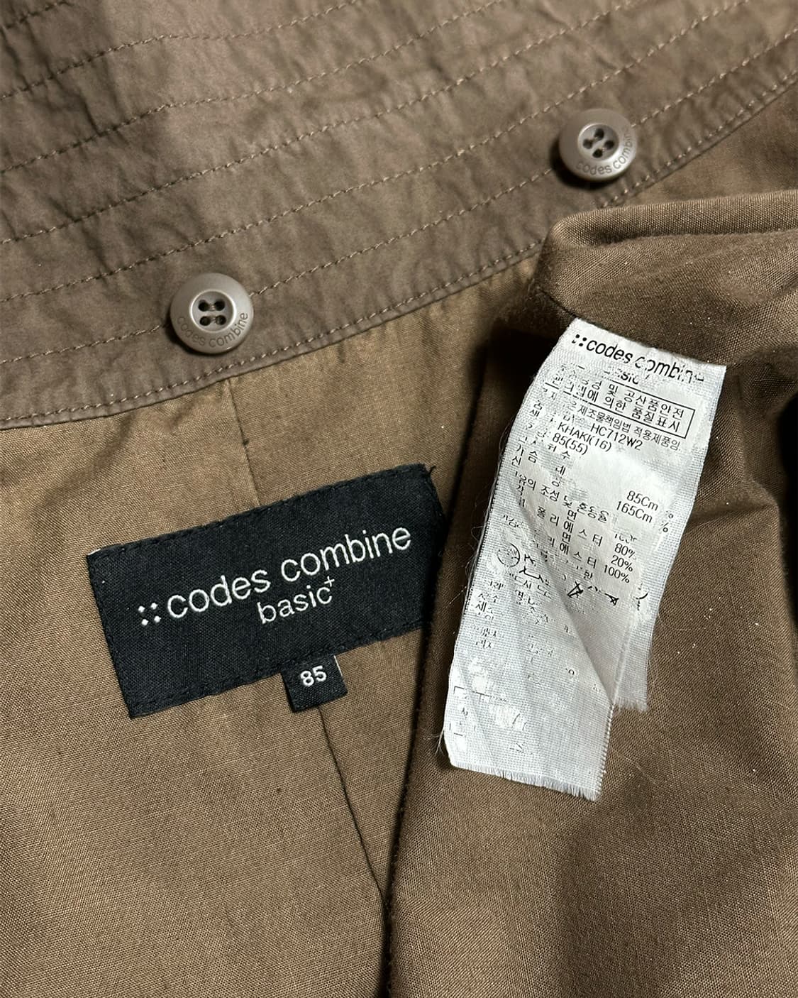 코데즈컴바인 언발란스 피쉬테일 야상 상품이미지5