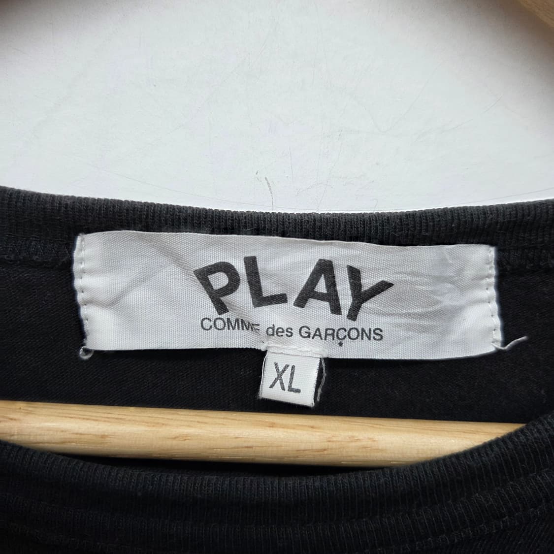 꼼데가르송 블랙 하트 반팔 티셔츠 여XL 상품이미지4