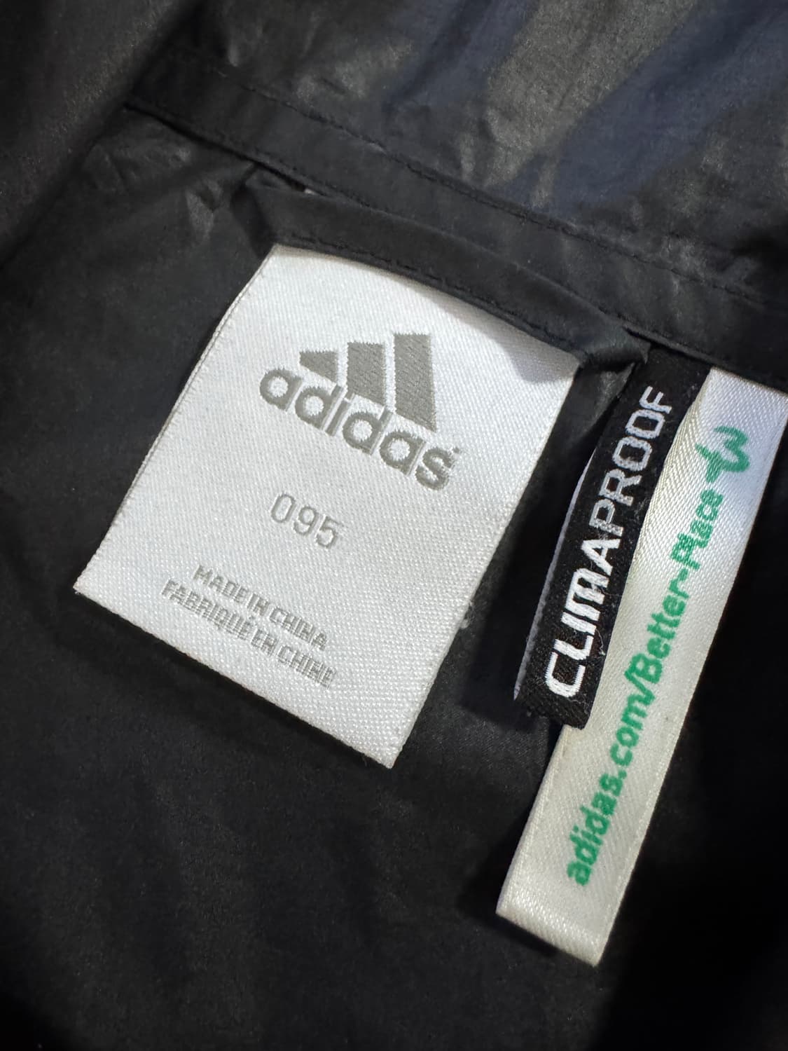 아디다스 올드스쿨 밑단 스트링 삼선 후드 바람막이 M 상품이미지3