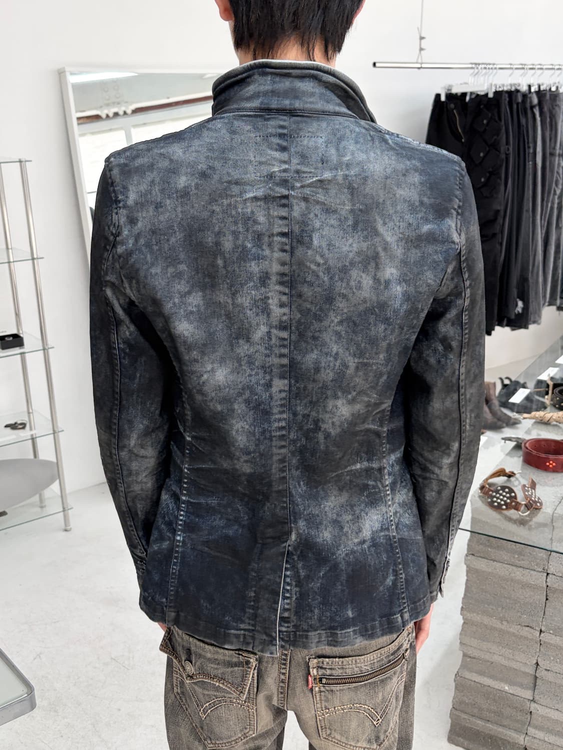 토네이도 마트 더티 워시드 데님 블레이저 자켓 상품이미지6