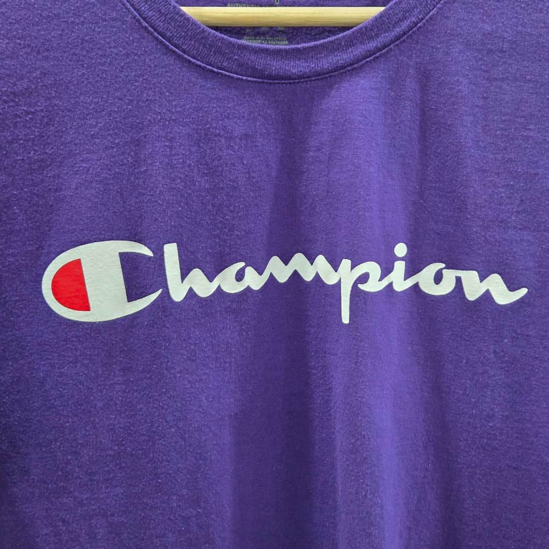 챔피온 스펠로고 프린팅 반팔티 퍼플 L  상품이미지2