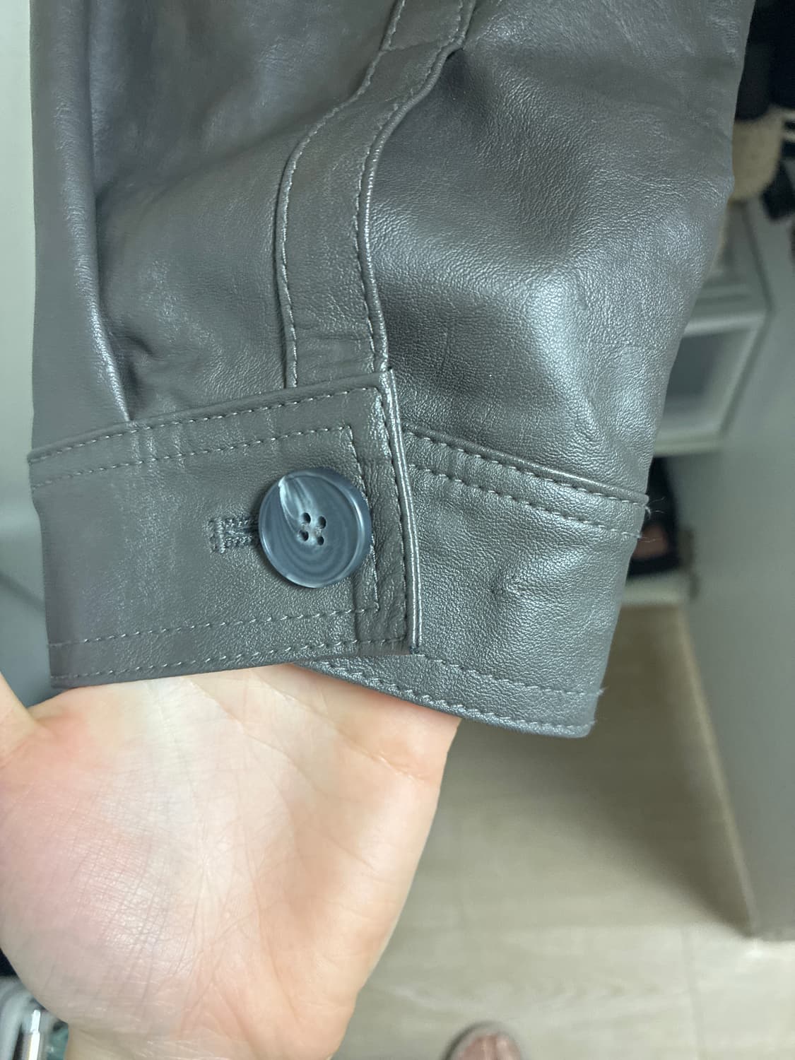 604 service EMBROIDERED LEATHER JACKET 상품이미지5