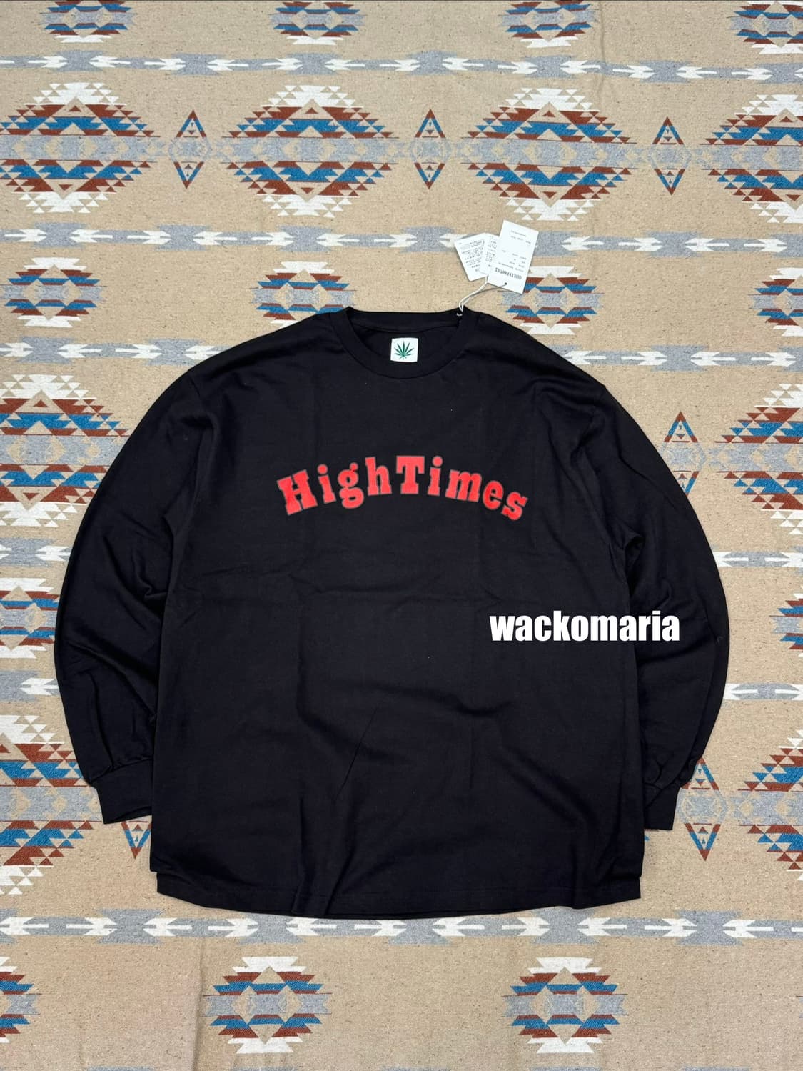 [XL] 와코마리아 x 하이타임즈 헤비웨잇 롱슬리브 블랙  상품이미지1