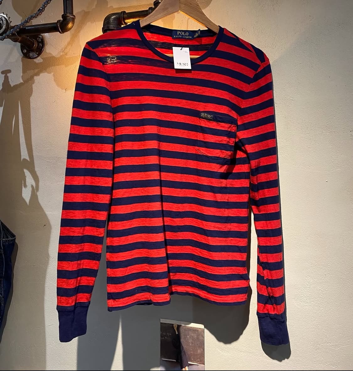 폴로 레드네이비 스트라이프 티  상품이미지2