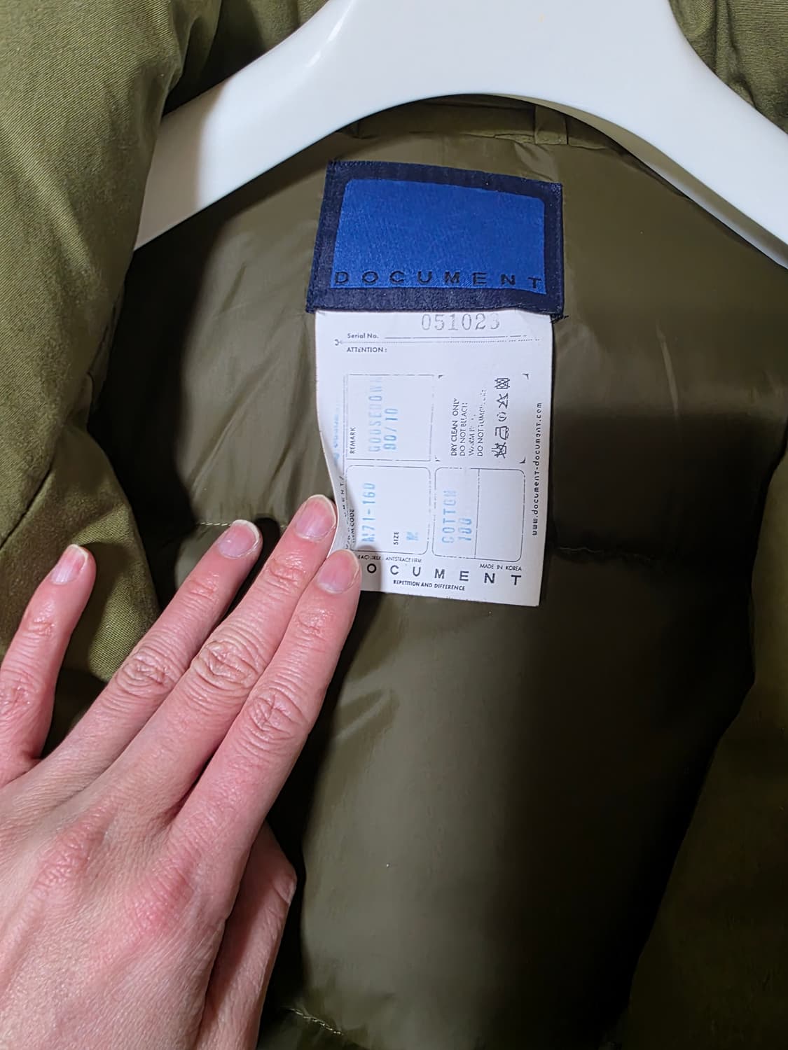 도큐먼트 디폴트 파카 판매합니다 상품이미지3