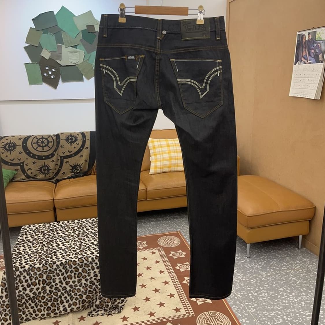 본 더치 올드스쿨 Y2K 키치 스티치 데님팬츠 30인치 C09365 상품이미지4