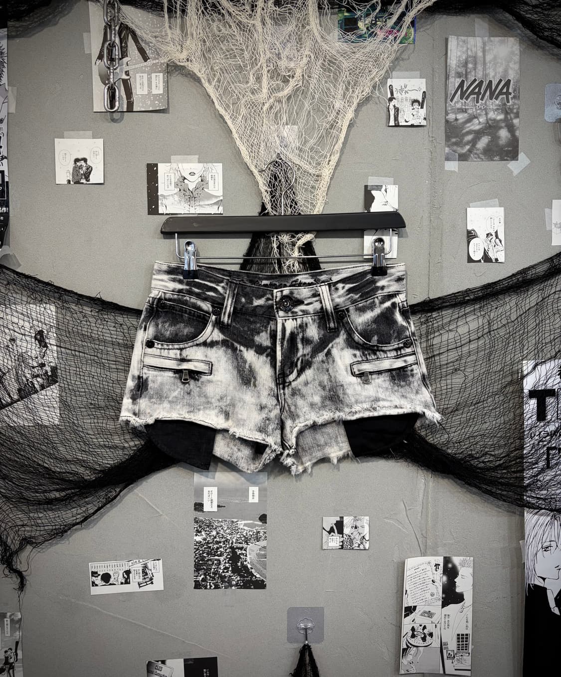 Y2K tie-dye zip detail  short pants 상품이미지1