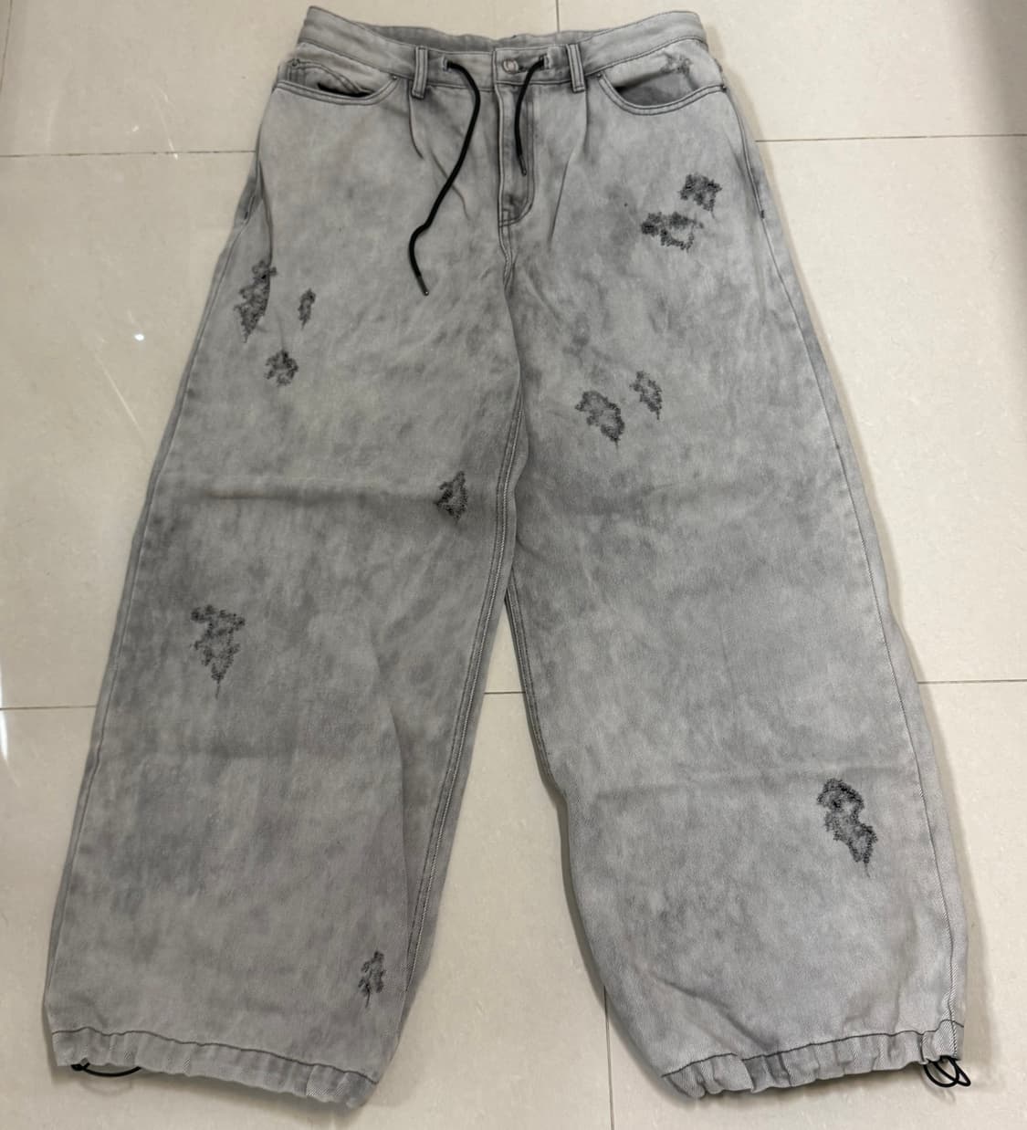 준지 디스트레스 와이드 데님팬츠 44 상품이미지1