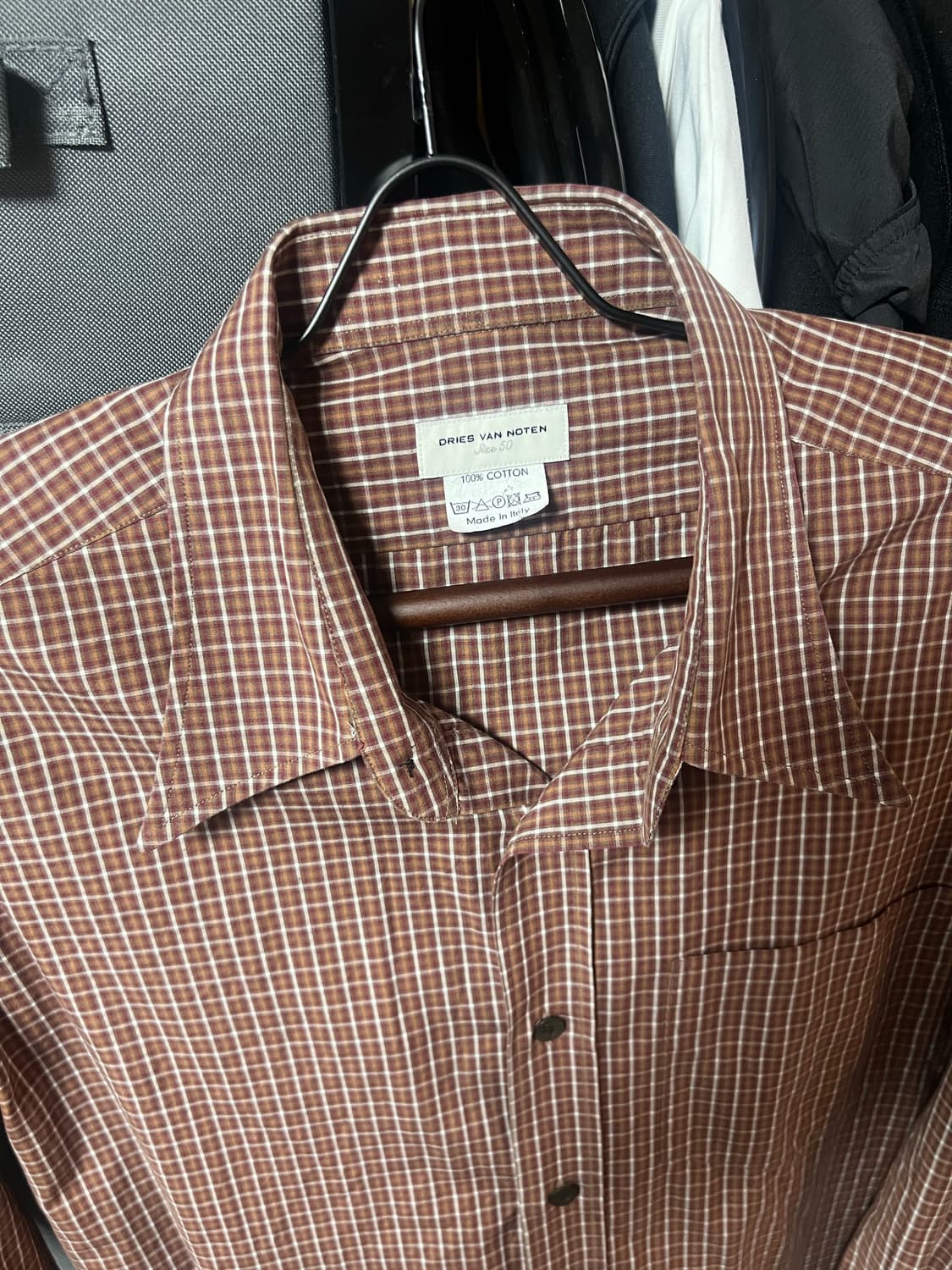 드리스반노튼 체크 셔츠 상품이미지1