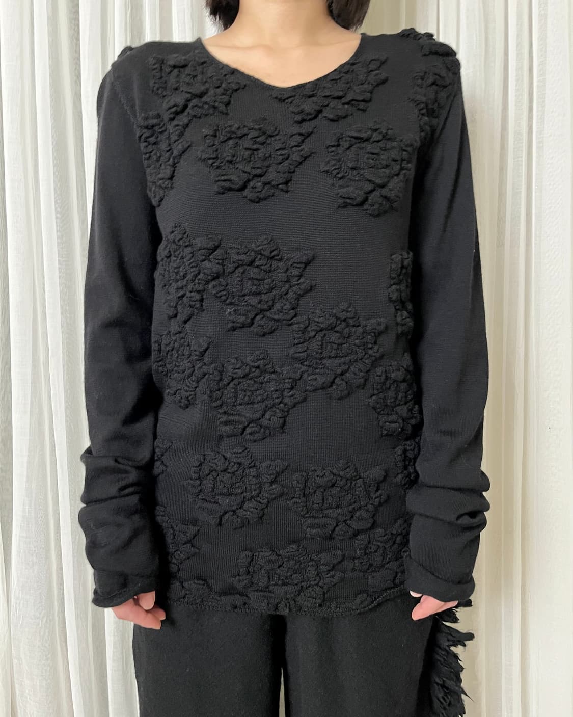 꼼데가르송 20aw 플라워니트 comme des garcons 자가드 상품이미지1