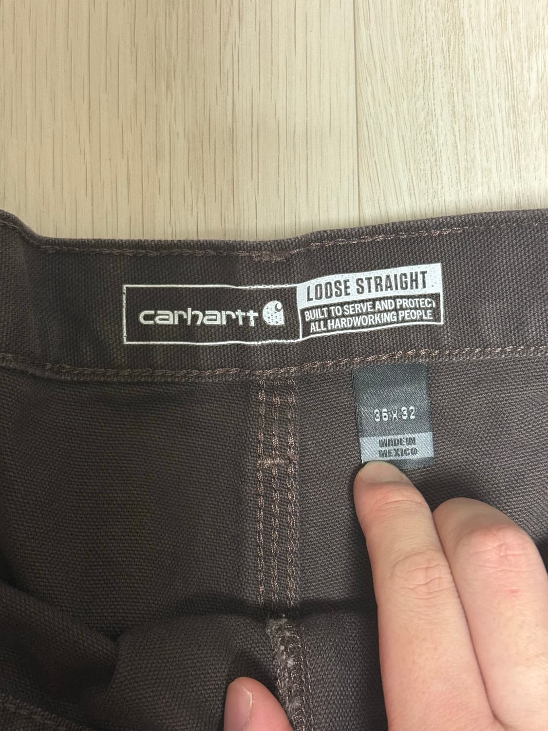 [36x32] 칼하트 b136 더블니 다크 브라운 현행 상품이미지3