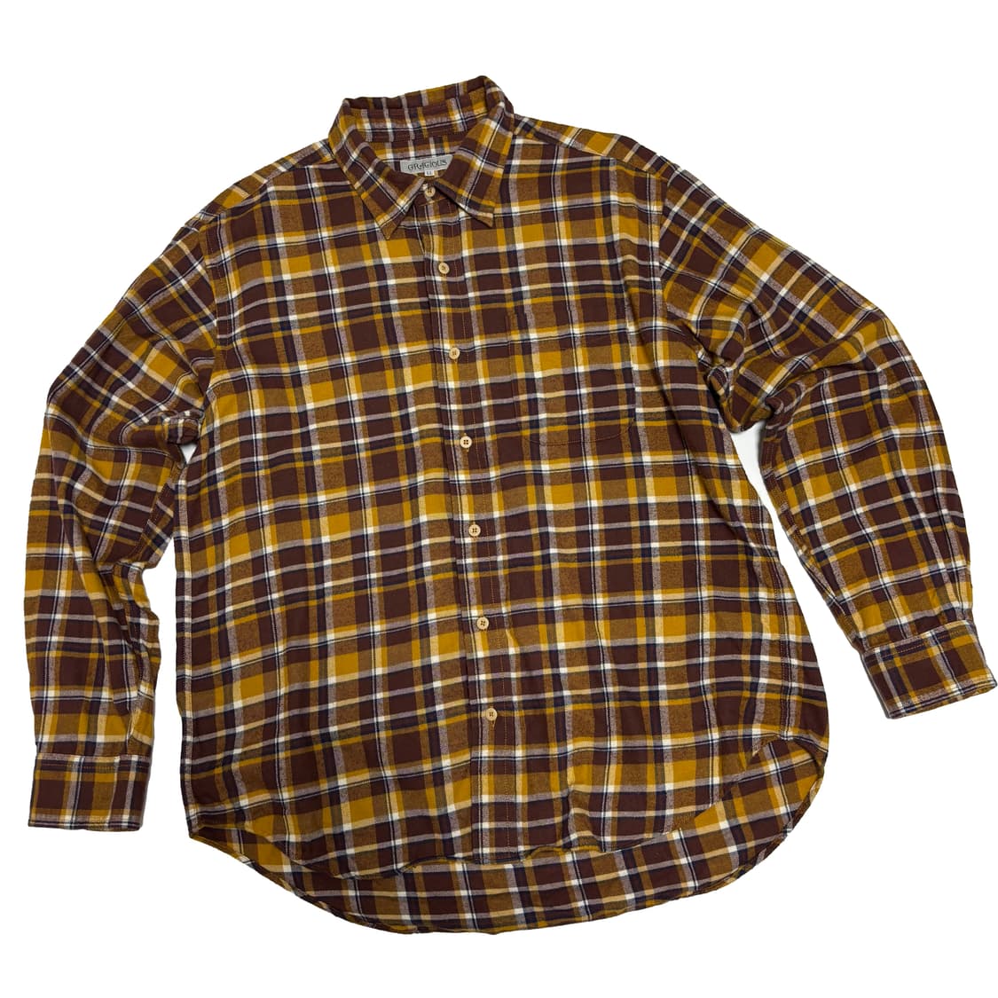 GRACIOUS 머스타드 브라운 타탄 체크 셔츠 상품이미지1