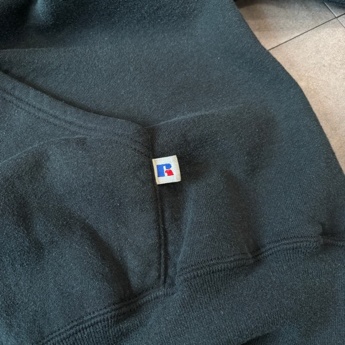 90s Russell 90년대 멕시코 생산 러셀 블랭크 블랙 후디 상품이미지7