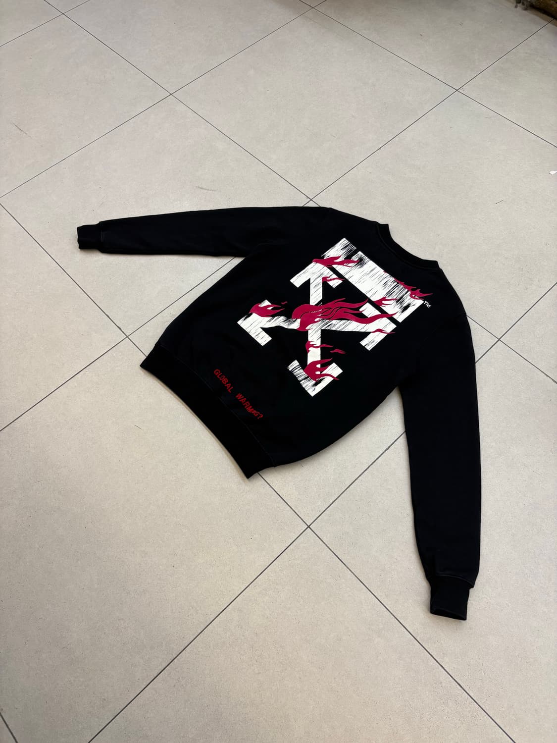 오프화이트 Global warming 맨투맨 상품이미지2