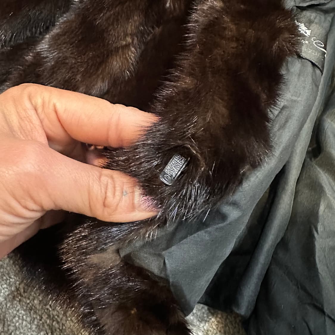 캐나다 빈티지 블랙브러운 사가밍크 퍼자켓M 상품이미지5