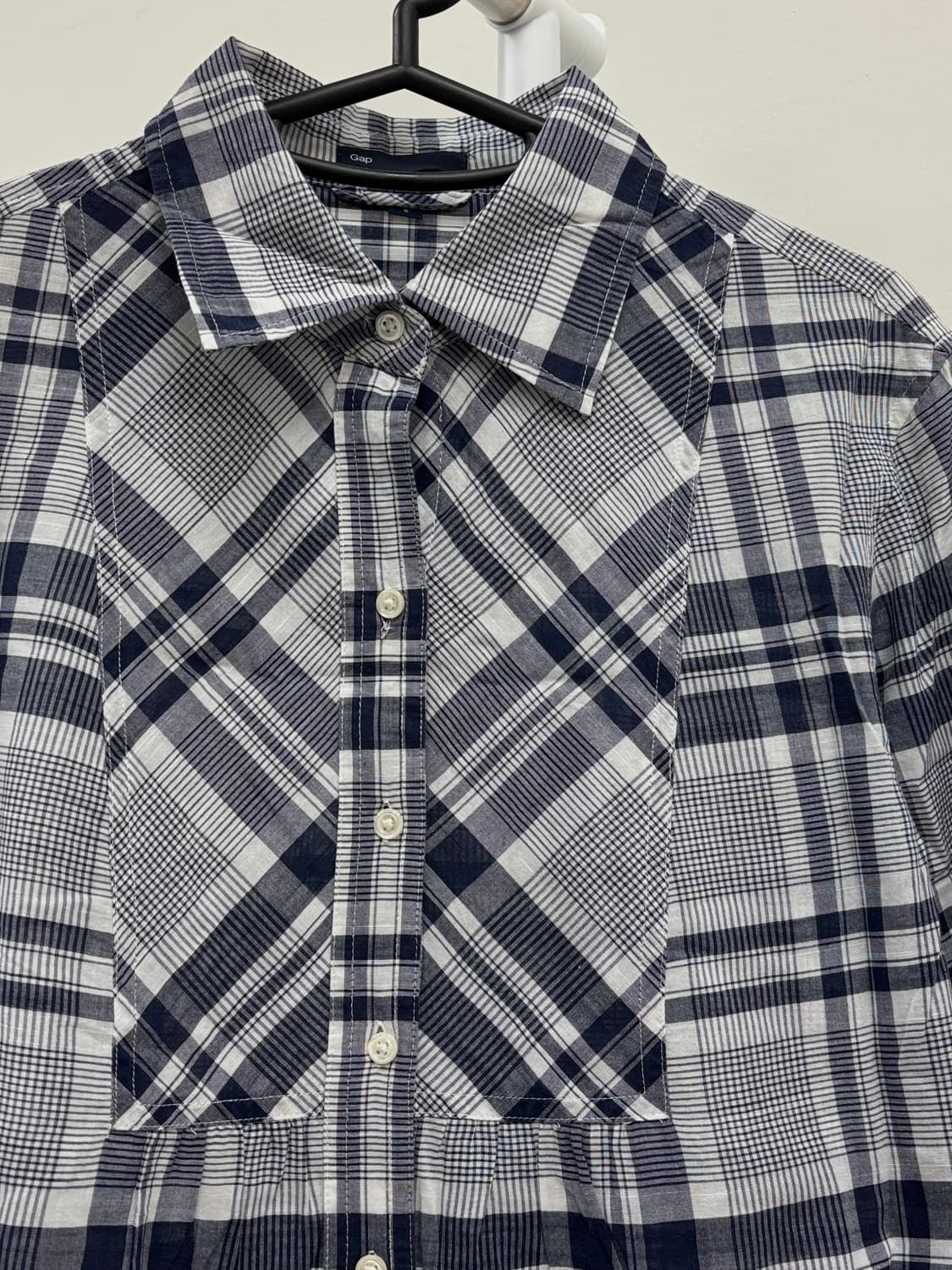 빈티지 블루 체크 셔츠 상품이미지6