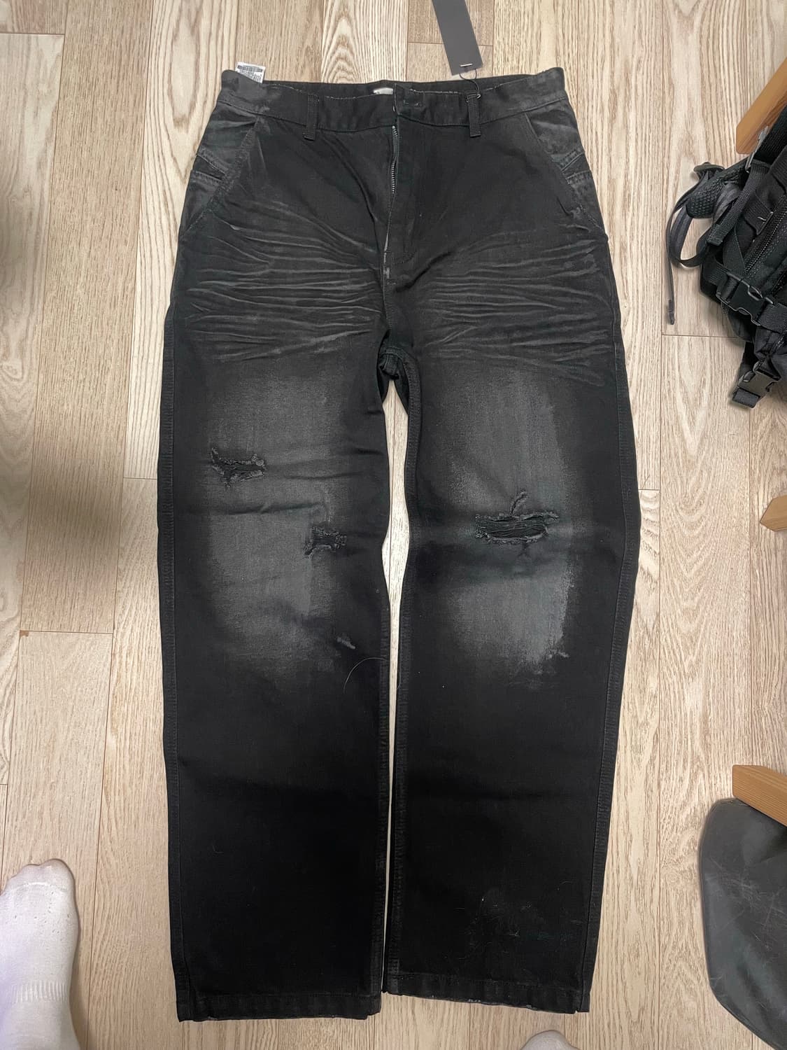 이티씨이 켄드릭 레귤러 데님 팬츠 코딩 블랙 XL 상품이미지1