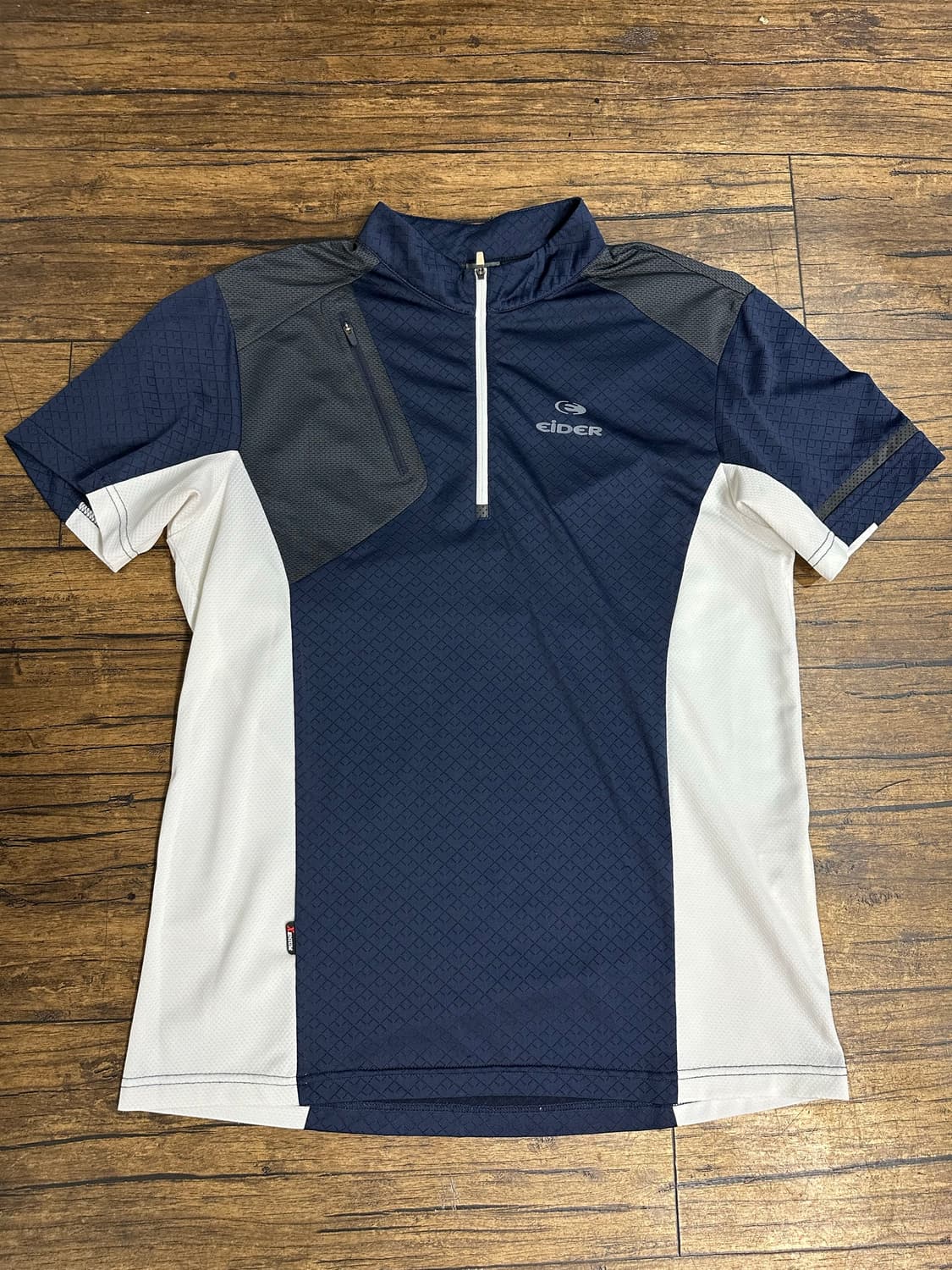 아이더 EIDER 반집업 기능성 아웃도어 반팔 티셔츠 XL 105 네이비 상품이미지2