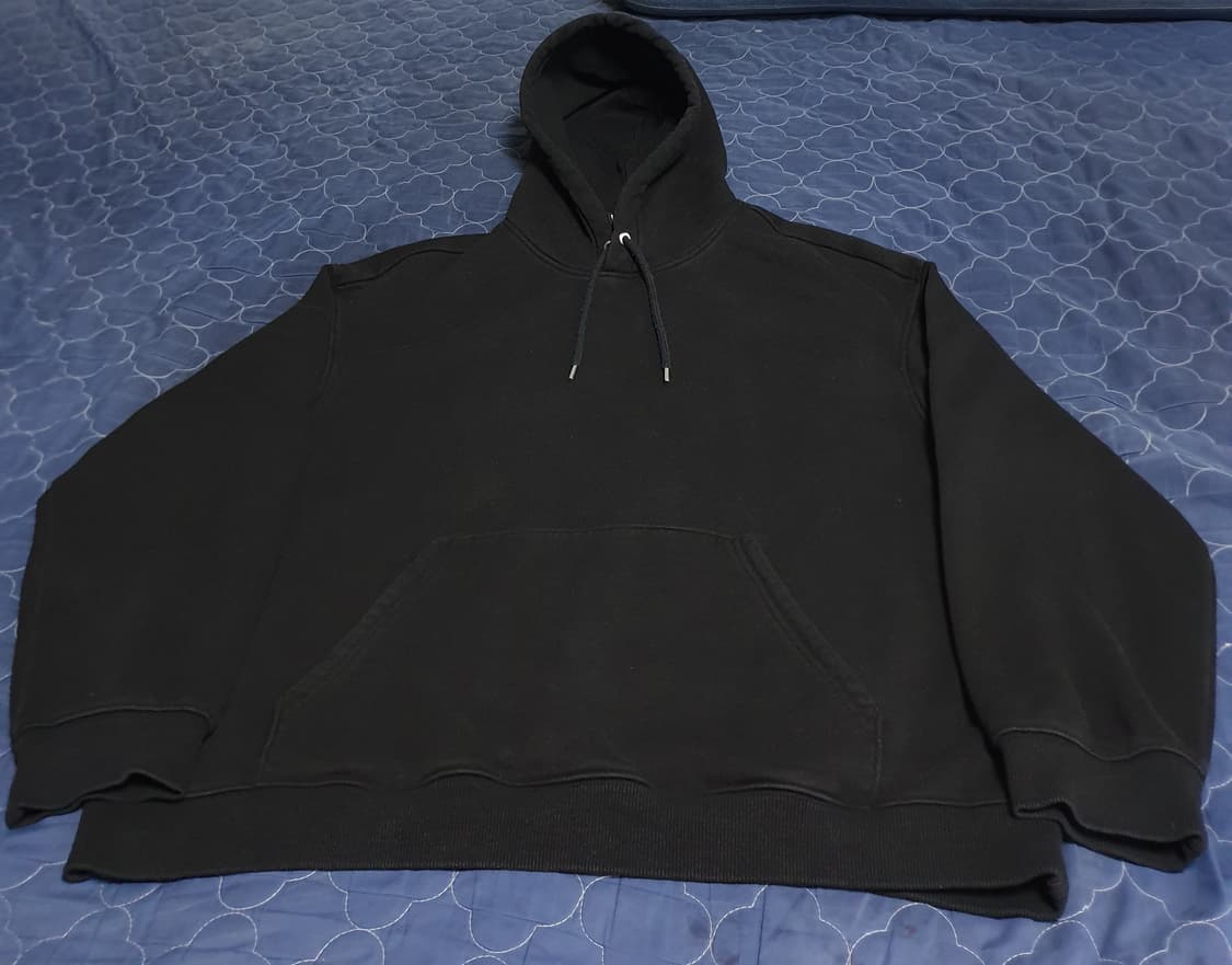 H&M 루즈핏 기모 후드티 블랙 (XL) 상품이미지1