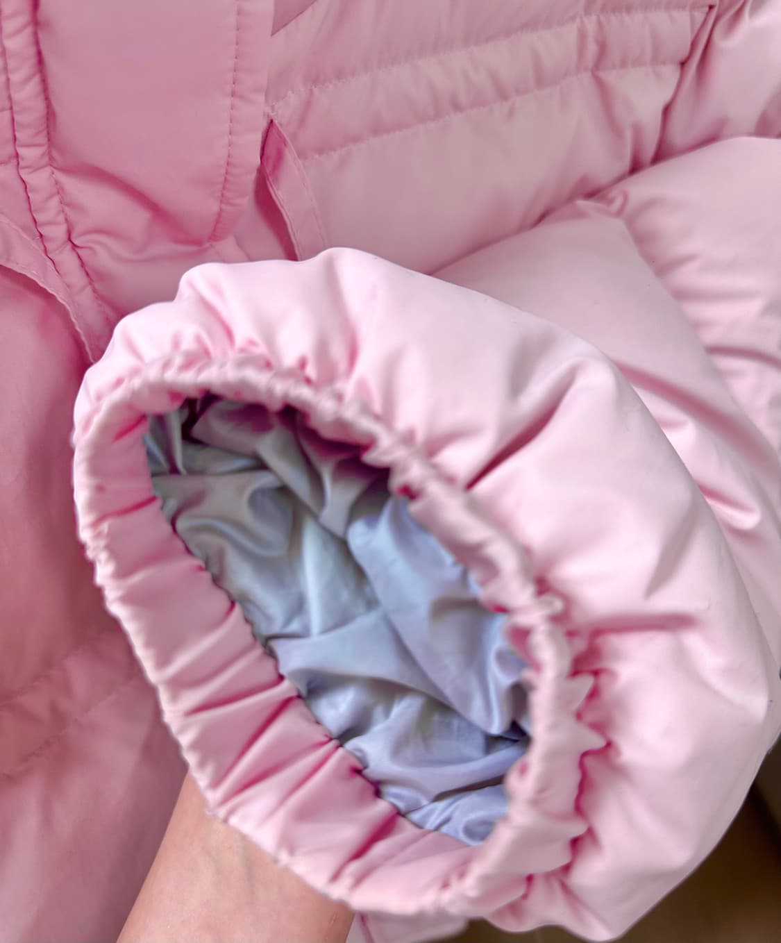 마가린 핑거스 리본 패딩 핑크 상품이미지5