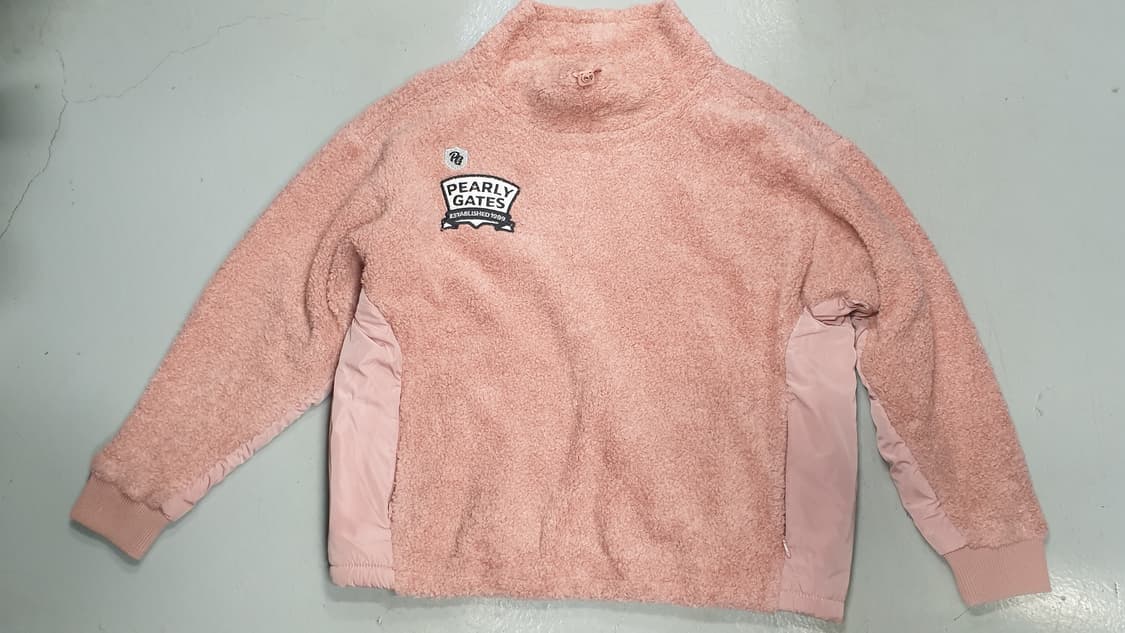 파리게이츠 핑크 플리스 하프넥 풀오버2사이즈 상품이미지1