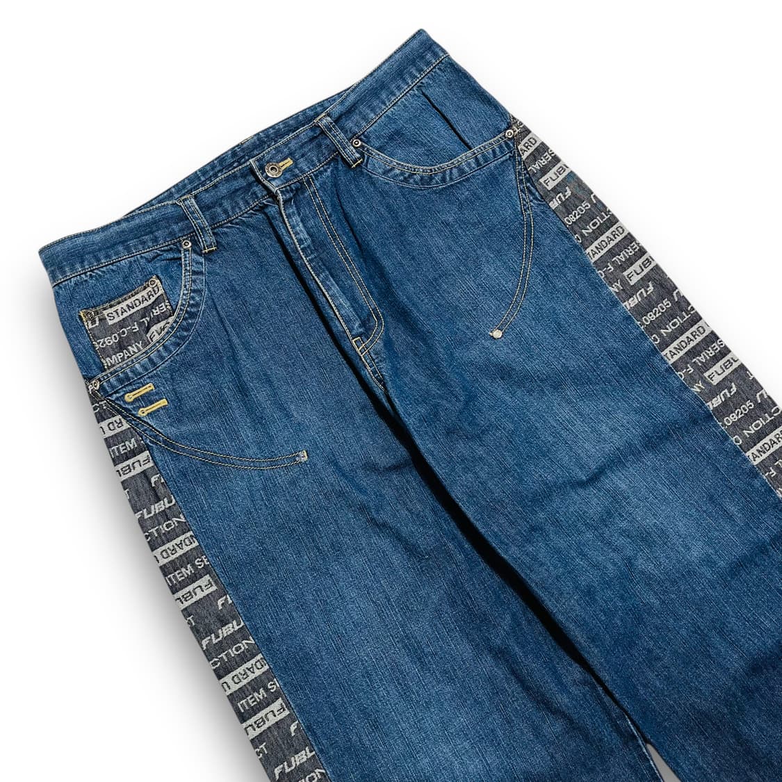 마자 플라바 x 푸부 올드스쿨 힙합 커스텀 데님 팬츠 상품이미지2