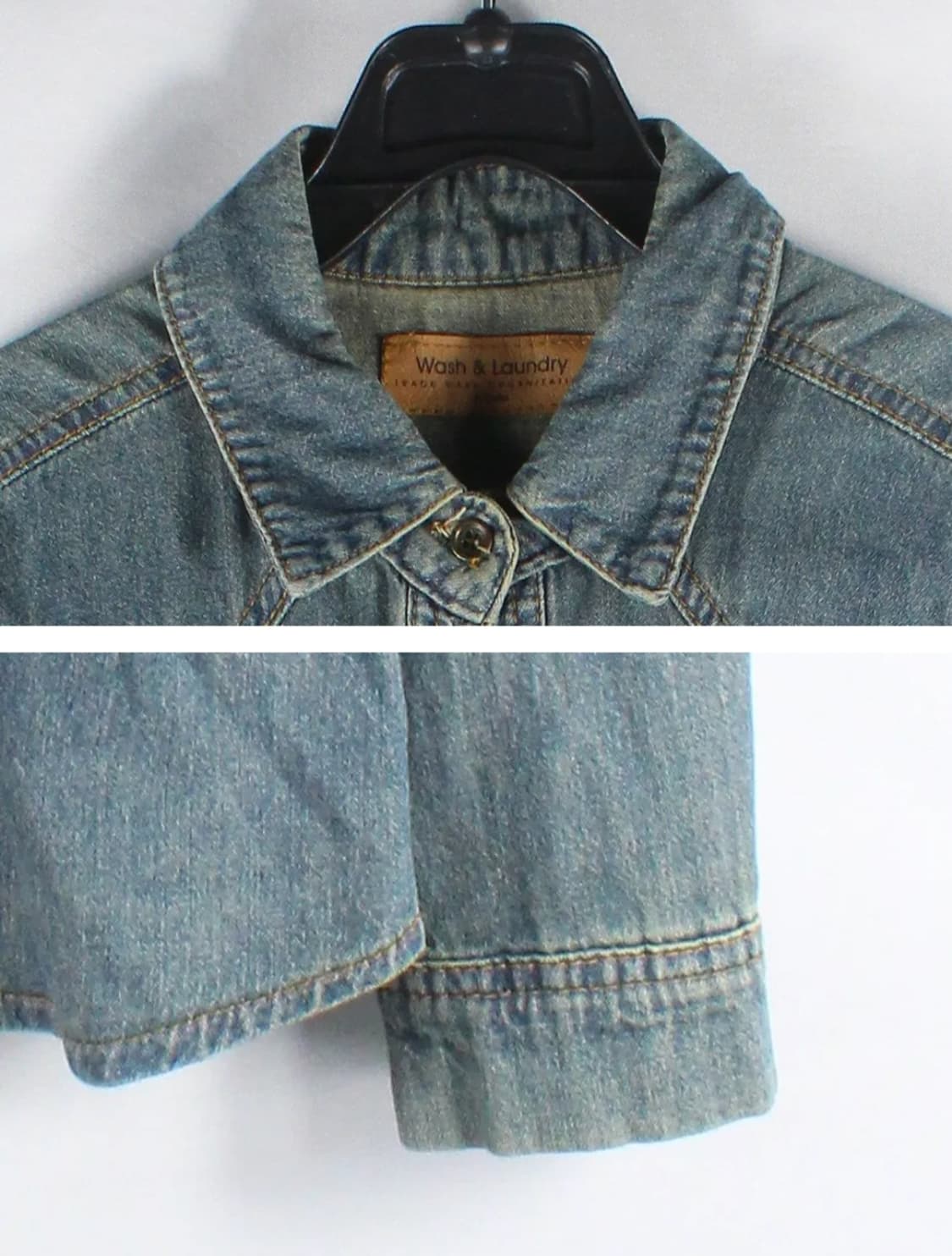 빈티지 워시앤런드리 데님셔츠 청셔츠 청남방 상품이미지2