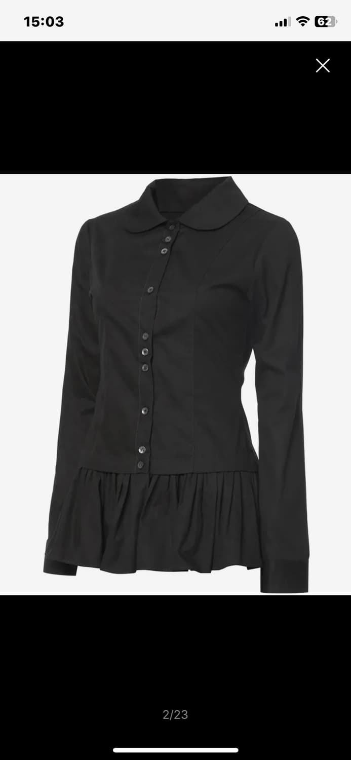 플레어업 프릴 셔츠 Dani Frill Shirts (FL-188_Bla 상품이미지2