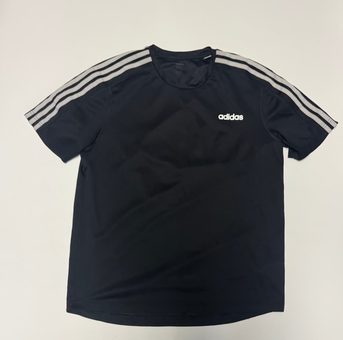 아디다스 삼선 기능성 반팔 티셔츠 L ~ XL 블랙 상품이미지1